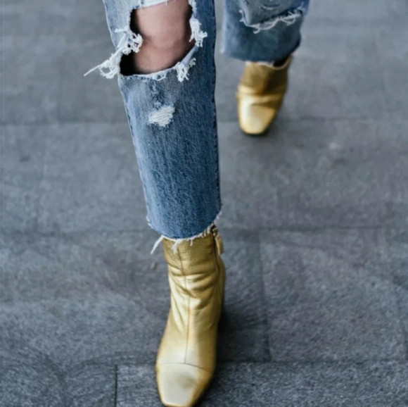 🆕️ Anthropologie Mint & Rose Leather Ankle Boot 6 - Picture 2 of 7